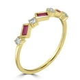 thumbnail image 2 of Gemistry Brooke 14k Gold Ruby Gemstone Stackable 7-Stone Baguette & Round Ring, 2 of 4
