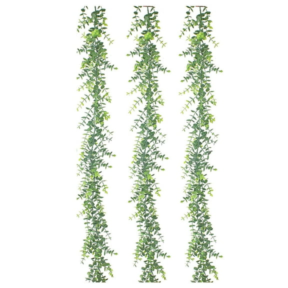 Uanit 1 Pack Eucalyptus Garland Spring Artificial Greenery Garland 5.91ft Fake Vines Hanging Plants Faux Wedding Backdrop Arch Wall Greenery Decor for Home Wedding Party Mantle Table Decor