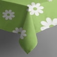thumbnail image 4 of Green Daisy Flower White Blooms Pattern Rectangle Tablecloth 60"x120",Waterproof Polyester Rectangle Table Cloth, Wipeable Spillproof Polyester Tablecloth for Dining, Camping, Indoor and Outdoor, 4 of 6