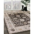 thumbnail image 3 of Ahgly Company Machine Washable Indoor Square Industrial Modern Brown Brown Area Rugs, 4' Square, 3 of 7