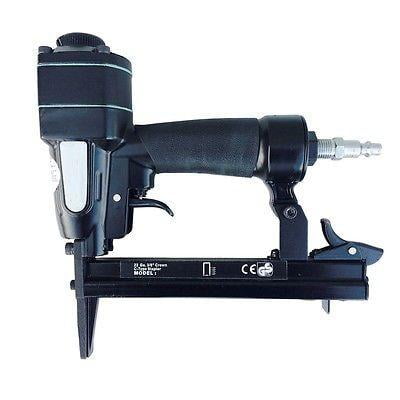 

22 Gauge 3/8 Wide Crown Air Powered Upholstery Fabric Staple Gun Power Tool