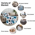 thumbnail image 6 of Flannel Fleece Throw Blanket Cute Dog Paw Print on White Lightweight Soft Plush Blankets,Animal Footprints Seamless Cozy Warm Throw Blanket for Couch Sofa Bed Car Office All Season Use 40x60in, 6 of 9