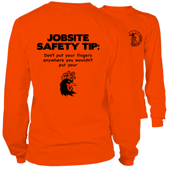 Jobsite - Long Sleeve Hi-Vis Safety Orange Shirt