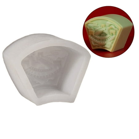 

Mooncake Moulds Chinese Buildings Shaped Mooncake Decorating Tools Pudding Molds Kitchen Baking Gadget Silicone Material