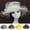 Black, variant on Women Sun Hat See-through Mesh Flower Decor Solid Color Royal Sunscreen Princess Style Vintage Elegant Wedding Hat Headwear