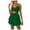 Green, variant on Women's Jumpsuit Neck Spaghetti Straps Double Layer Ruffle Hem Mini Short Romper Elegant Beautiful Casual Women's Dress