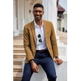thumbnail image 3 of COOFANDY Men's Casual Blazer Slim Fit Black Suit Jackets Cotton Herringbone Sport Coats, 3 of 5
