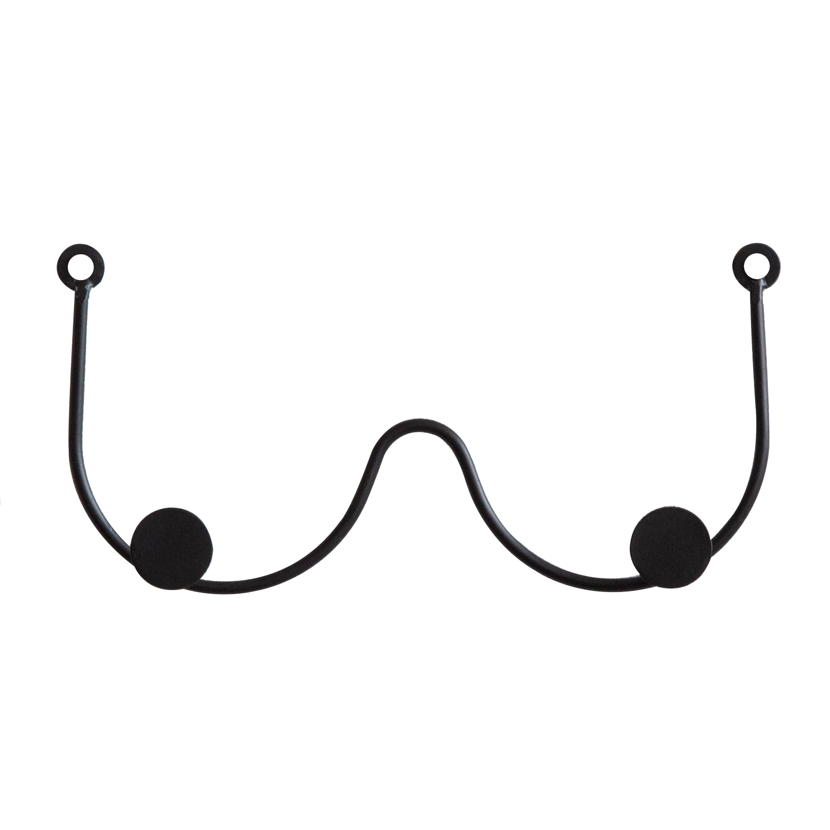 PandS Small Black Boobs Wall Mounted Hooks, Towel Hooks for Bathroom