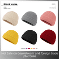 thumbnail image 3 of Gorro de punto para mujer, gorro de piel cálido para exteriores, gorro de lana, gorro grueso de Color sólido, combina con todo, para parejas, 3 of 6