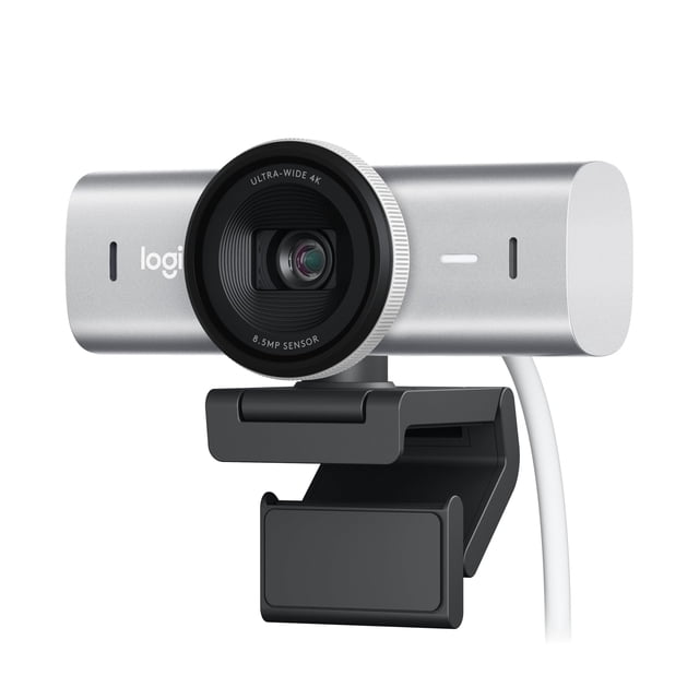 Cámara web Logitech MX Brio Ultra HD 4K 1080p 60 fps Gris pálido