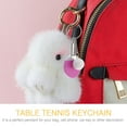 thumbnail image 3 of 6pcs Table Tennis Keychain Mini Pingpong Keyrings Bag Backpack Hanging Decoration, 3 of 7