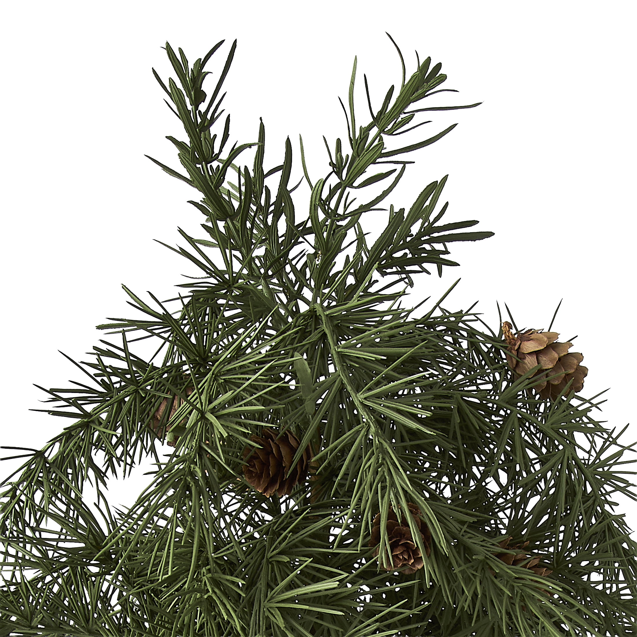 Pine Tree Arrangement in Copper Pot Christmas Tabletop Decoration, Green, 20", by My Texas House