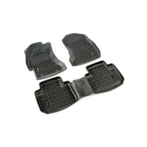 Rugged Ridge by RealTruck Floor Liners for Wrangler JKU 4-Door | Front/Rear | 12987.04 | Compatible with 2007-2018 Jeep Wrangler JK 4-Door