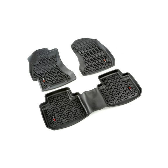 Rugged Ridge by RealTruck Floor Liners for Wrangler JKU 4-Door | Front/Rear | 12987.04 | Compatible with 2007-2018 Jeep Wrangler JK 4-Door