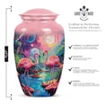 thumbnail image 2 of Enchanted Forest Flamingo Paradise Bird - Urn For Dad - Graceful Large Urn for Adult Female Ashes - Timeless Memorial - Elegant Decorative Piece 10 Inch, 2 of 5