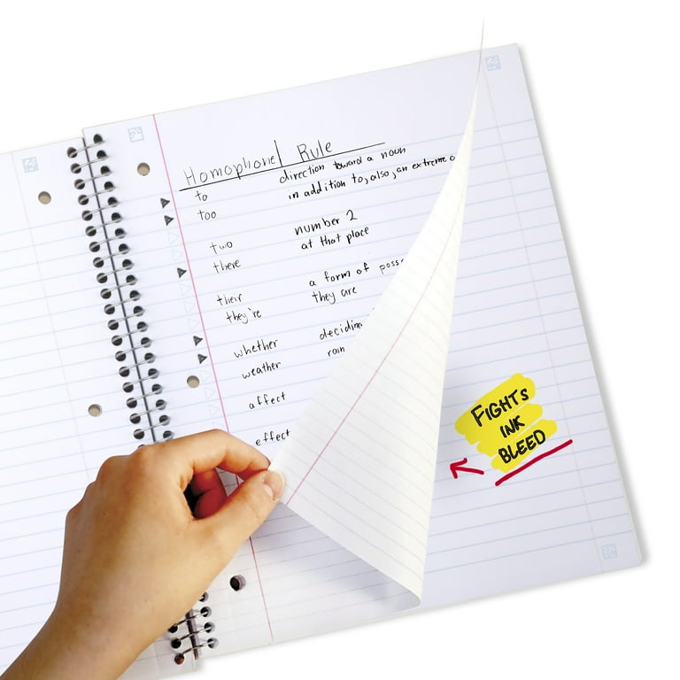 Five Star Single Spiral School Notebook, 1 Subject, Wide Five Star Single Spiral School Notebook, 1 Subject, Wide