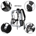 thumbnail image 6 of Party Zealot Clear Backpack Heavy Duty See Through Backpack PVC Transparent Backpack for School, Work, Festival, Security, Sports Events (Blue), 6 of 7