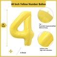 thumbnail image 2 of Globo Yeodong número 4 de lámina de helio amarillo de 40 pulgadas, 2 of 7
