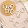 thumbnail image 3 of Yesbay 12Pcs Imitation Pearl Napkin Rings Set Napkin Holder Festive Celebration Table Decor, 3 of 8