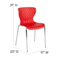 thumbnail image 2 of Lowell Contemporary Design Gray Plastic Stack Chair, 2 of 9