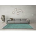 thumbnail image 3 of Ahgly Company Indoor Square Abstract Light Blue Contemporary Area Rugs, 7' Square, 3 of 4