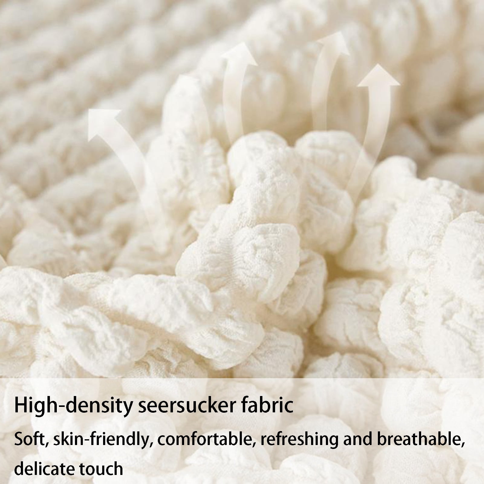 Elastic Sofa Cover with Skirt Armless Sofa Cover Stretch Non-Slip Stretch Washable Protective Cover