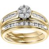 Inspiring 3/8 Carat T.W. Certified Diamond 10kt Yellow Gold Bridal Set