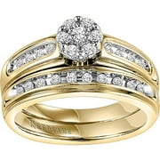 Inspiring 3/8 Carat T.W. Certified Diamond 10kt Yellow Gold Bridal Set
