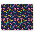 thumbnail image 1 of Nature Mouse Pad, Spring Theme Colorful Flying Butterflies Seasonal Art Repetition Print, Rectangle Non-Slip Rubber Mousepad, Indigo and Multicolor, by Ambesonne, 1 of 2