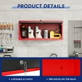 thumbnail image 5 of AUHUP Steel Wall Cabinet, Metal Wall Mounted Storage Cabinet Organizer for Garage, Office, Kitchen, Red Black, 32"W x 14"H x 13"D, 5 of 7