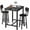 Black, variant on MOOSENG Bar Table Set of 2, Bistro Kitchen Table Sets with 2 PU Leather Bar Stools, Wood Pub Bar Table Set for Breakfast Nook Small Space Restaurant, Round Table