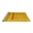 thumbnail image 2 of Ahgly Company Machine Washable Indoor Square Abstract Yellow Modern Area Rugs, 8' Square, 2 of 4