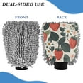 thumbnail image 2 of Qxltty A Seamless Pattern with Adorable Strawberry Leaves Car Wash Mitt 2pcs Scratch Free Lint-Free Antistatic Microfiber 8.07×11.8in, 2 of 8