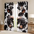 thumbnail image 3 of Feelyou Kawaii Milk Cow Black Out Curtains for Kids, Fashion Cow Print Curtains Pack of 2 (42x63 Each), Cute Cartoon Animal Bedroom Curtains, Blackout Curtains Room Decor, 3 of 7
