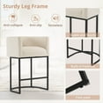 thumbnail image 3 of Dycanpo 27" H Modern Bar Stools with Back, Arms and Metal Legs for Home Kitchen, Linen Color, 3 of 6