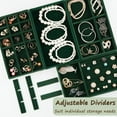 thumbnail image 5 of Jewelry Drawer Organizer, 8 Set of Stackable Velvet Organizer Tray, Drawer Inserts for Jewelry Organization, Showcase and Safely Store Your Collection with Elegance and Sophistication (Green), 5 of 5