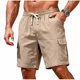 thumbnail image 2 of Ceisia Men's Relaxed Fit Linen-Look Cargo Shorts with Multi-Pocket & Elastic Drawstring Waist Gifts, 2 of 9