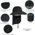 thumbnail image 3 of Sombrero de pesca con protección solar para exteriores, de 55 a 60 cm, transpirable, para hombre y mujer, para montañismo, 3 of 5