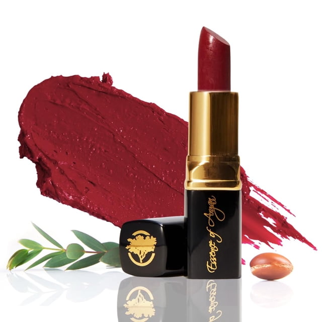 ??????????????? ???? ?????????? Lápiz labial hidratante de color rojo intenso Bálsamo labial teñido con aceite de argán orgánico puro Manteca de karité Cuidado de los labios Hidratante labial Lápiz la