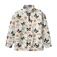 thumbnail image 4 of Uorisanigo Sun Butterfly Kids Girls Sweatshirt Comfortable Long Sleeve Pullover Top Oversized Quarter Zipper Cropped Sweatshirt Fall Fashion Outfits Clothes Half Zip Up Hoodies, 4 of 7