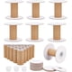 thumbnail image 1 of 16 juegos de carretes de hilo de papel vacíos, bobinas de alambre para tejer, carretes de papel para coser, soporte desmontable para cinta e hilo., 1 of 9