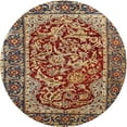 thumbnail image 1 of Ahgly Company Machine Washable Indoor Round Traditional Saffron Red Area Rugs, 4' Round, 1 of 7