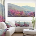 thumbnail image 1 of Pink Blossoming Flowers in Mountains - Floral Canvas Art Print, 1 of 3