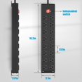 thumbnail image 2 of Power Strip HHSOET de metal con 16 enchufes y cable de 15 pies, 2 of 7
