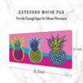 thumbnail image 3 of Gaming Mouse Pad Large Bright Tropical Pineapples with NonSlip Base and Stitched Edges Ideal for Computer, Office, Keyboard, and Laptop Use Extend Your Desk Space (31.5"x15.7"), 3 of 6