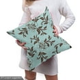 thumbnail image 5 of Ambesonne Floral Fabric by the Yard Upholstery, Curly Branches of Flowers, 1 Yard, Pale Blue Brown, 5 of 5