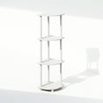 thumbnail image 2 of Furinno Turn-N-Tube 4-Tier Multipurpose Corner Shelf, Display Shelf, White/White, 2 of 6