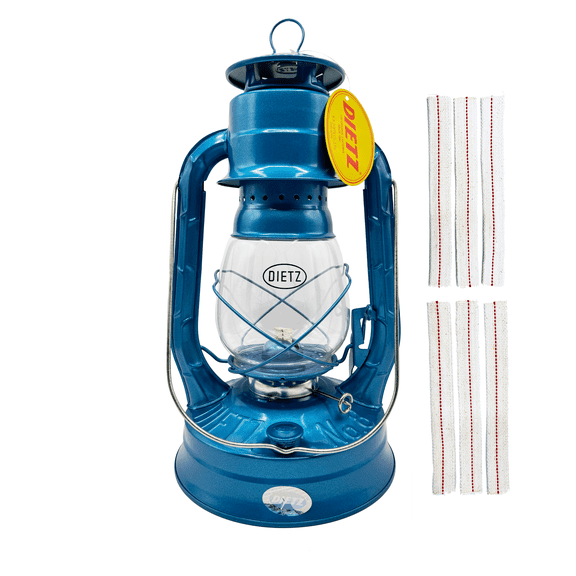 Light of Mine - Dietz #08 Air Pilot Black Oil Lantern Including 6-Pack of 100% Cotton 7/8" Replacement Wick Strips (#08, BLK)