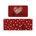 thumbnail image 2 of AMERTEER Carpet Valentine‘s Day Kitchen Rugs And Mats Set Of 2 Cushioned Anti Fatigue Kitchen Floor Mat Non Slip Waterproof Kitchen Rug Set Comfort Standing Mats A Home & Garden Gift, 2 of 7