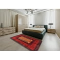 thumbnail image 4 of Ahgly Company Indoor Rectangle Abstract Red Oriental Area Rugs, 2' x 5', 4 of 6